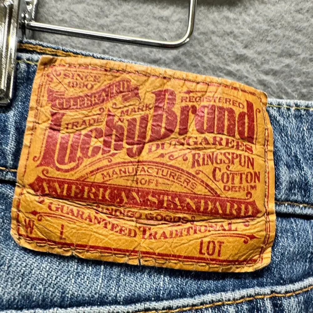 Lucky Brand Jeans Loose Fit Mens 36 (36x30 ACTUAL) Faded Wash Blue Denim Vintage
